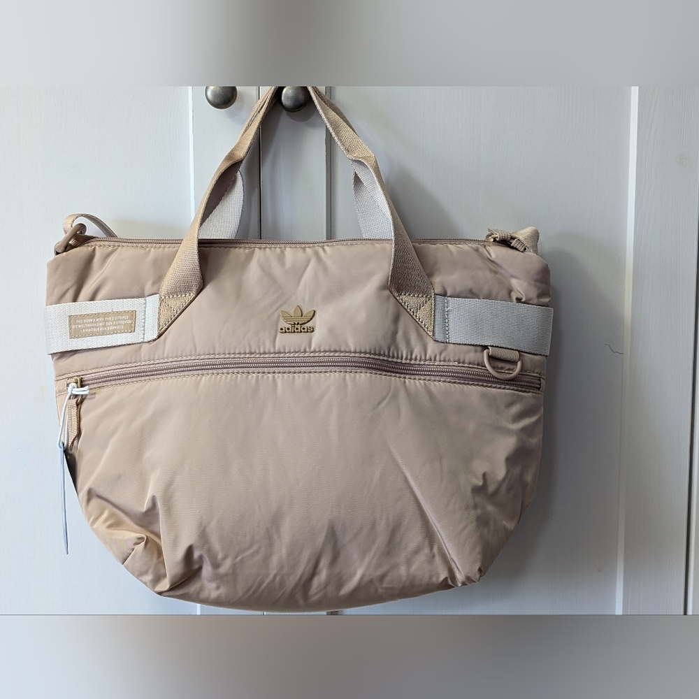 ADIDAS, Originals Puffer Shopper Tote Bag, Beige